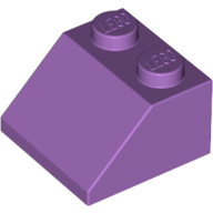 Lego kostka (kostička) 2x2 sklon (šikmá) 45°, levandulová střední (6022023)
